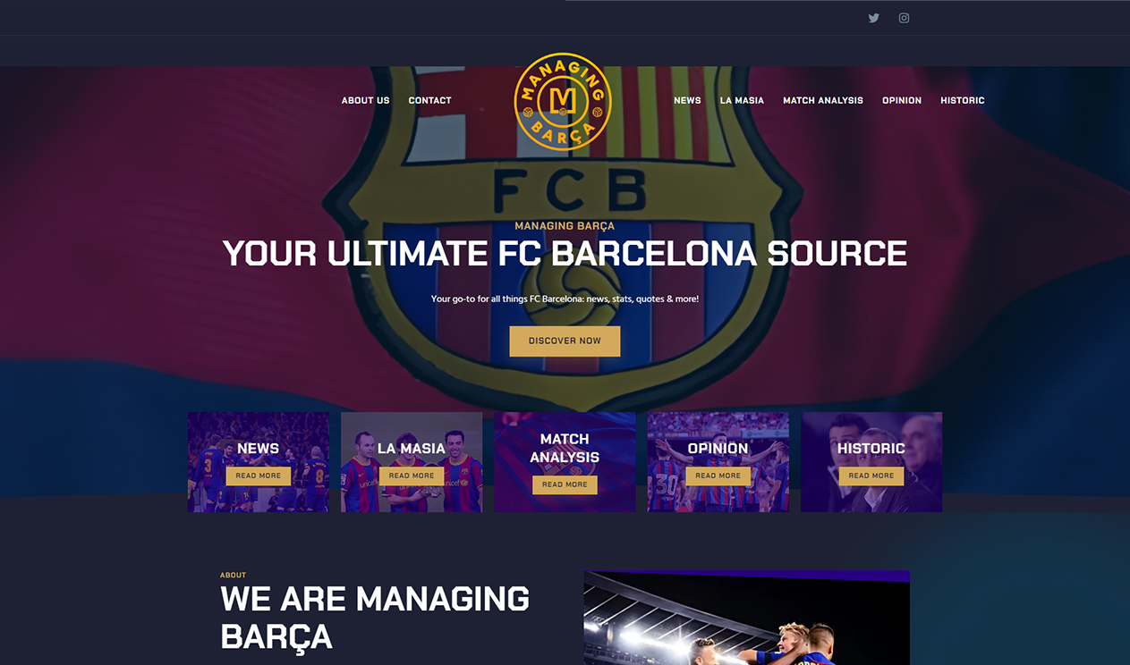 Managing Barca Website Screenshot